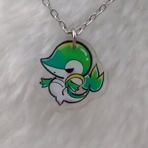 2/$10 Pokemon Snivy Acrylic Charm Necklace